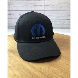 MOPAR Hat Strapback Baseball Cap Blue Logo Black H3 Headgear OSFA Adjustable